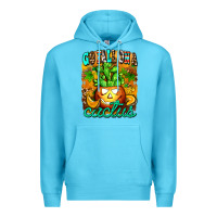 Ocean Blue go fall on a cactus Premium Hoodie - AdoDesignShop