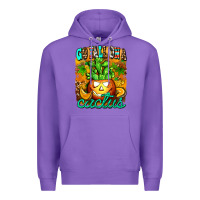 Purple go fall on a cactus Premium Hoodie - AdoDesignShop