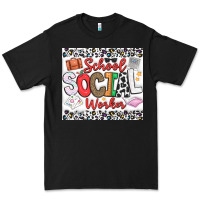 Black School Social Worker Premium Tee - CowhideDigitalArt