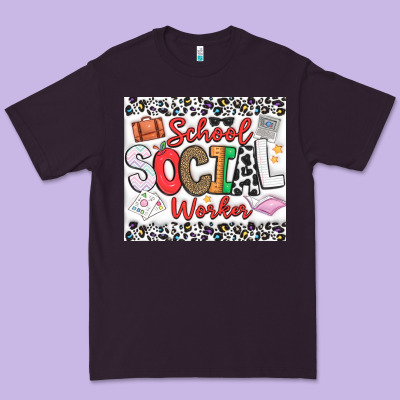 School Social Worker Premium Tee Designed By Cowhidedigitalart