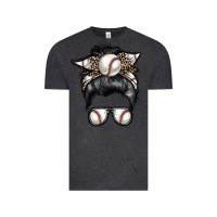 Vintage Black baseball mom Vintage Tee - RacoonDesign