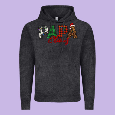 Papa Claus Vintage Hoodie Designed By Barkaloodesign