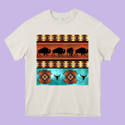 Native American Aztec Seamless Pattern 2 Heavy Core Tee Designed By Bundleandbundleshop