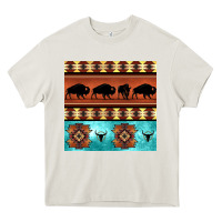 Cream native american aztec seamless pattern 2 Heavy Core Tee - BundleAndBundleShop