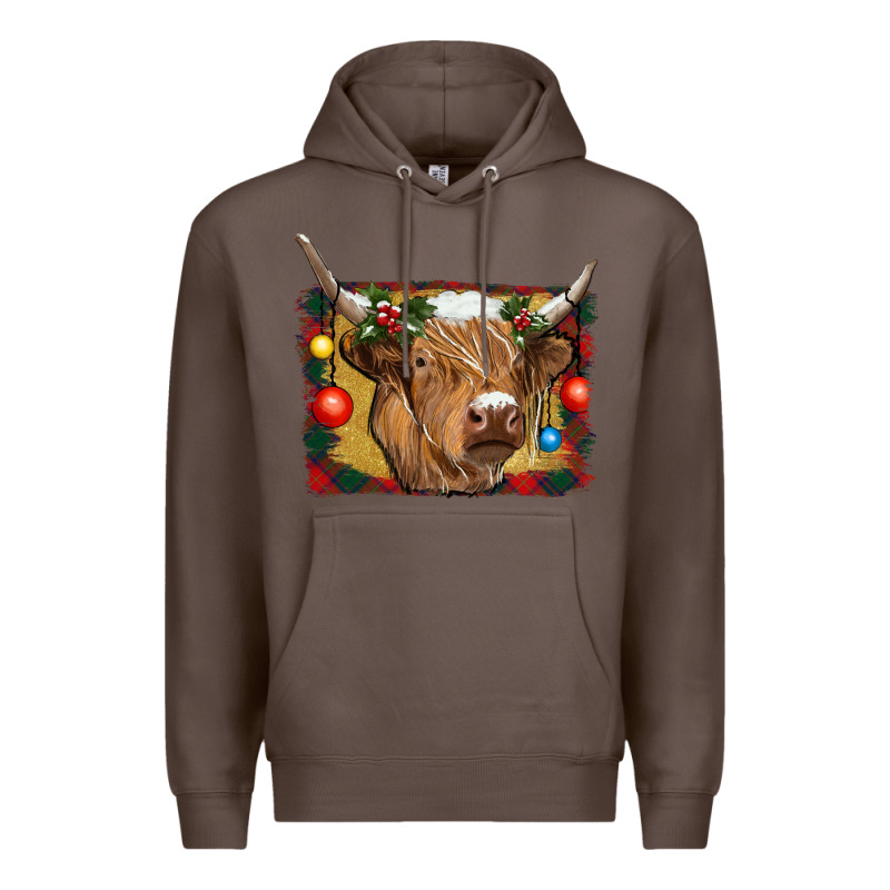 Highland Cow Christmas Premium Hoodie by RanaPortraitStore | Teevron