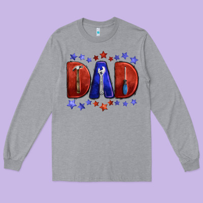 Tools For Dad Long Sleeve Tee Designed By Barkaloodesign