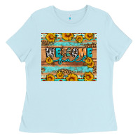 Baby Blue Welcome fall Ladies Tee - Artiststas