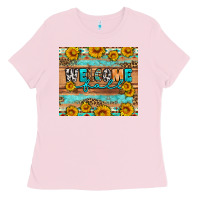 Bubblegum Pink Welcome fall Ladies Tee - Artiststas