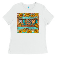 White Welcome fall Ladies Tee - Artiststas
