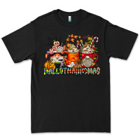 Black Hallothanksmas Gnome Coffee Cups Premium Tee - CowhideDigitalArt
