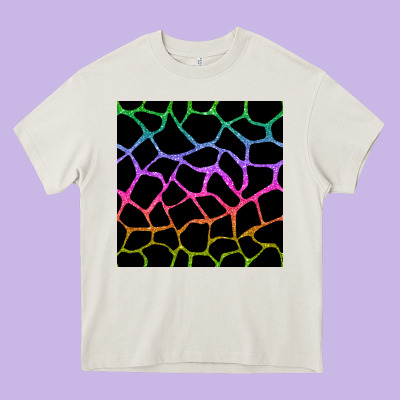 Giraffe Glitter Seamless Pattern Heavy Core Tee Designed By Bundleandbundleshop