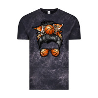 Cloud Black basketball mom Vintage Tee - RacoonDesign