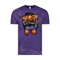 Cloud Purple basketball mom Vintage Tee - RacoonDesign