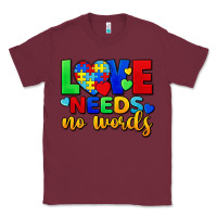 Burgundy love needs no words Classic Tee - FaDigitalArtStudio