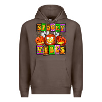 Coffee spooky vibes Premium Hoodie - AdoDesignShop