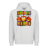 Dove Grey spooky vibes Premium Hoodie - AdoDesignShop