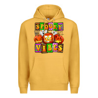 Mustard spooky vibes Premium Hoodie - AdoDesignShop