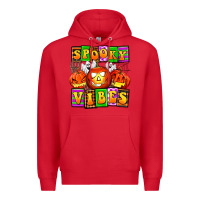 Red spooky vibes Premium Hoodie - AdoDesignShop
