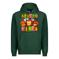 Sports Green spooky vibes Premium Hoodie - AdoDesignShop