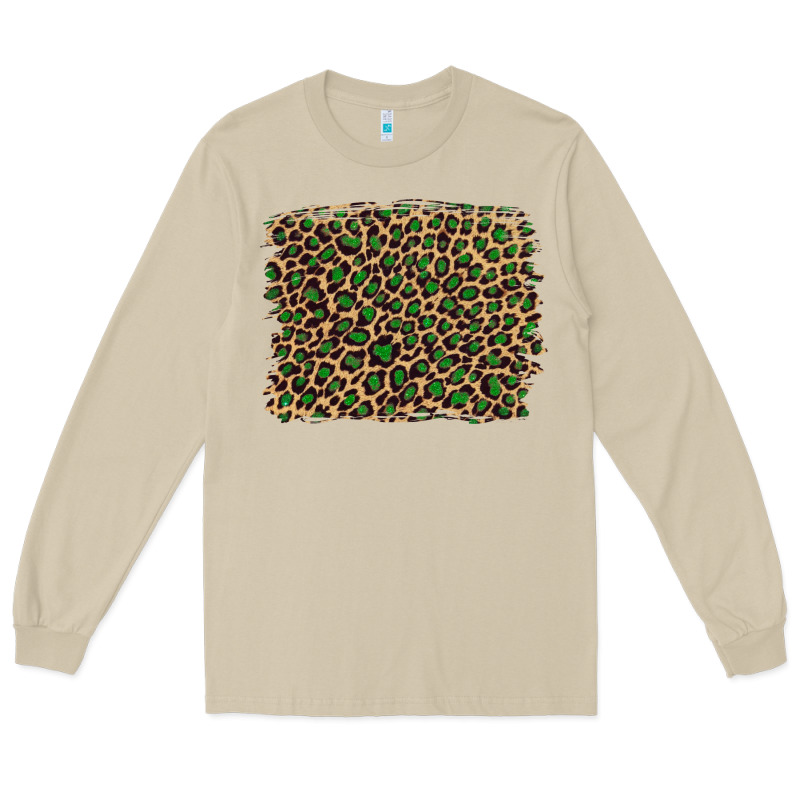 Leopard With Green Glitter Long Sleeve Tee by Artiststas | Teevron