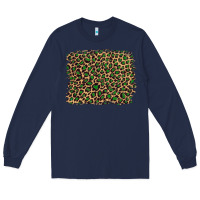 Navy leopard with green glitter Long Sleeve Tee - Artiststas