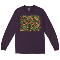Plum leopard with green glitter Long Sleeve Tee - Artiststas