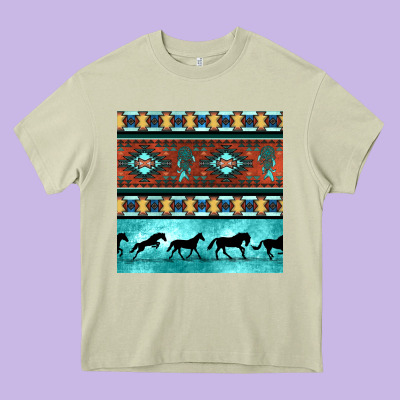 Native American Aztec Seamless Pattern Heavy Core Tee Designed By Bundleandbundleshop