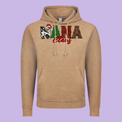 Nana Claus Vintage Hoodie Designed By Barkaloodesign