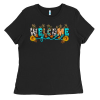 Black Welcome fall Ladies Tee - Artiststas