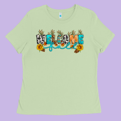Welcome Fall Ladies Tee Designed By Artiststas
