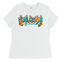 White Welcome fall Ladies Tee - Artiststas
