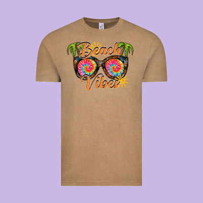Beach Vibes Vintage Tee Designed By Racoondesign
