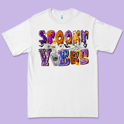 Spooky Vibes Premium Tee Designed By Cowhidedigitalart