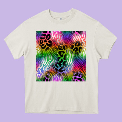 Neon Safari Seamless Pattern 2 Heavy Core Tee Designed By Bundleandbundleshop
