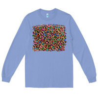 Colony Blue leopard with multiple color glitters Long Sleeve Tee - Artiststas