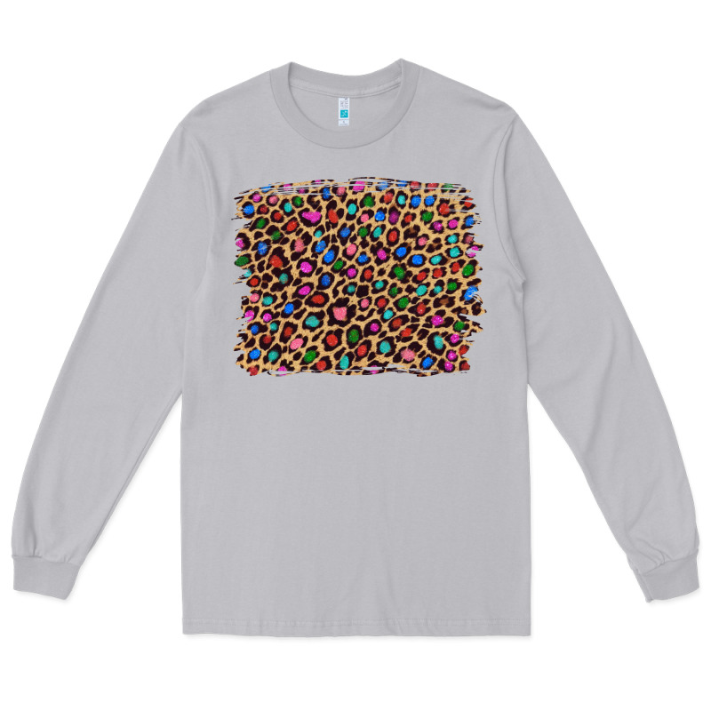 Leopard With Multiple Color Glitters Long Sleeve Tee by Artiststas | Teevron