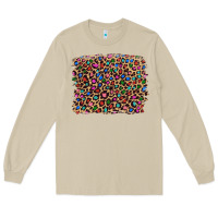 Mushroom leopard with multiple color glitters Long Sleeve Tee - Artiststas