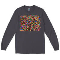 Smoke leopard with multiple color glitters Long Sleeve Tee - Artiststas
