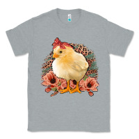 Heather Grey Chick With Flowers Feopard Classic Tee - Jasminsmagicworld