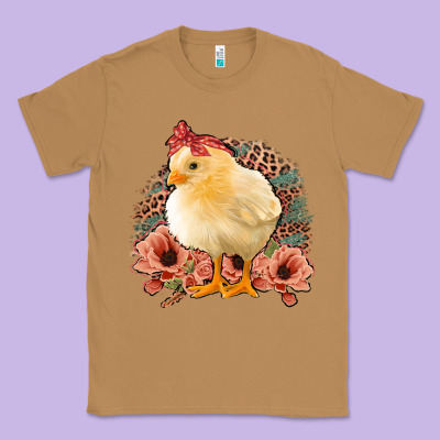 Chick With Flowers Feopard Classic Tee Designed By Jasminsmagicworld