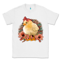 White Chick With Flowers Feopard Classic Tee - Jasminsmagicworld
