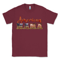 Burgundy american mama Classic Tee - BarkalooDesign