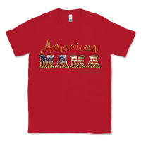 Red american mama Classic Tee - BarkalooDesign