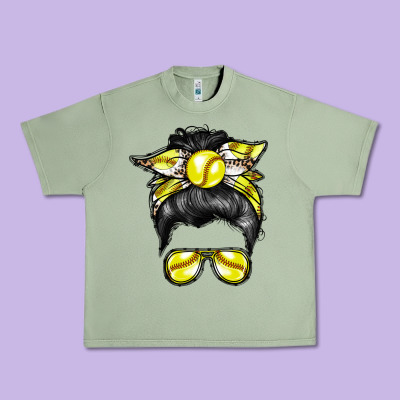 Softball Mom Urban Heavy Tee Designed By Racoondesign