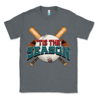 Charcoal Heather 'tis the season baseball Classic Tee - FaDigitalArtStudio
