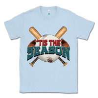 Dusty Blue 'tis the season baseball Classic Tee - FaDigitalArtStudio