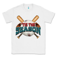 White 'tis the season baseball Classic Tee - FaDigitalArtStudio