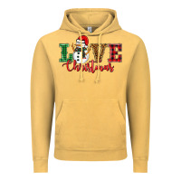 Vintage Mustard love christmas snowman Vintage Hoodie - BarkalooDesign