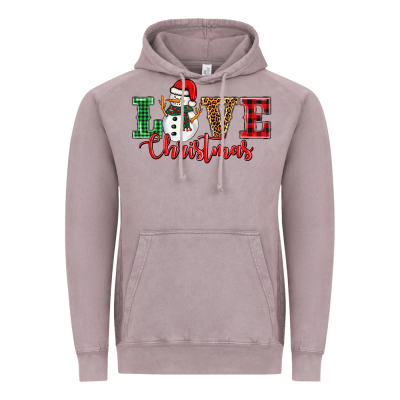 Love Christmas Snowman Vintage Hoodie by BarkalooDesign | Teevron