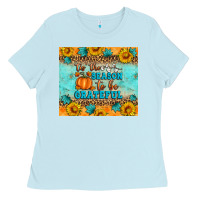 Baby Blue Tis' The Season To Be Grateful Ladies Tee - Artiststas